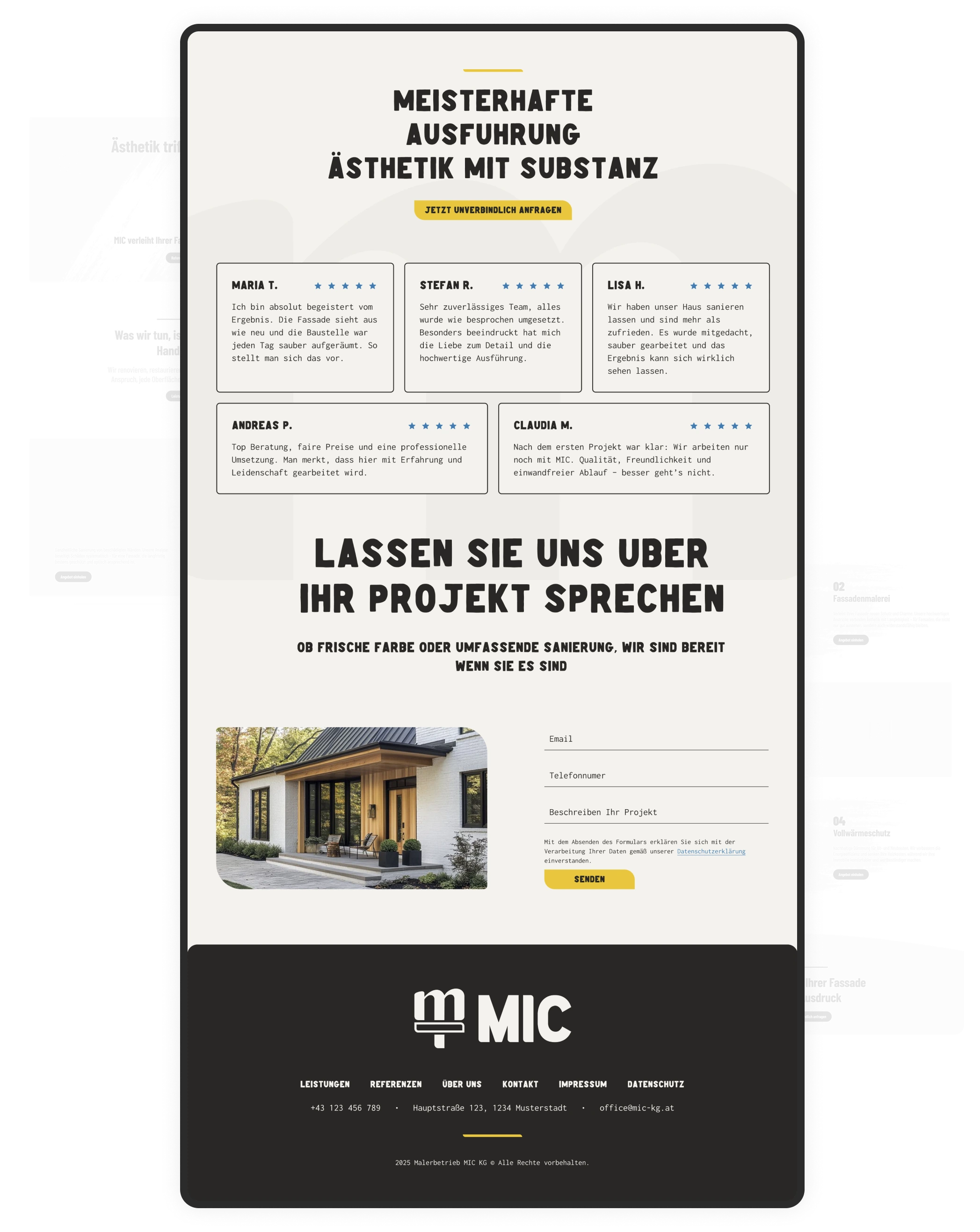 MIC website designs