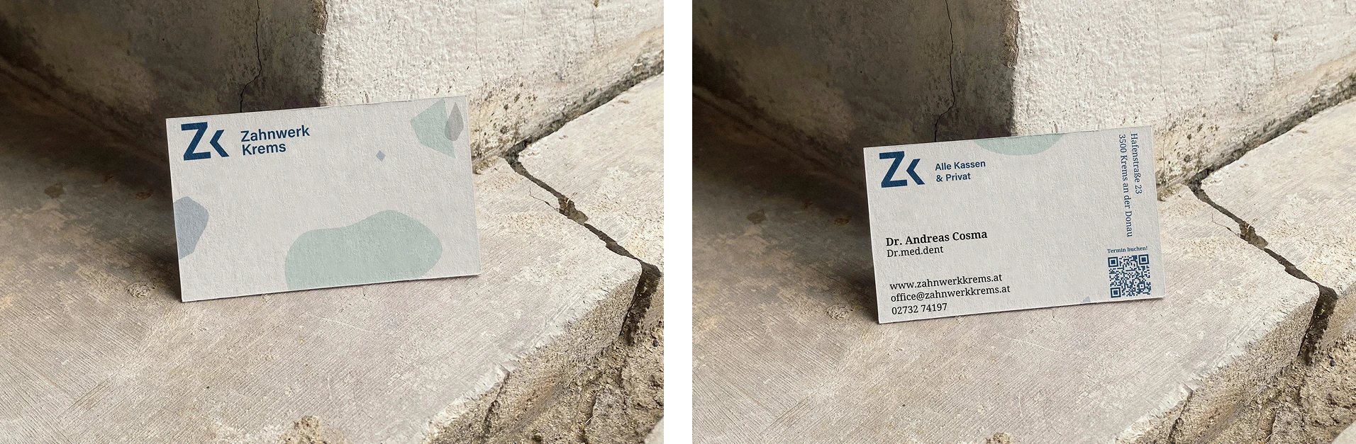 Zahnwerk Logo on business cards